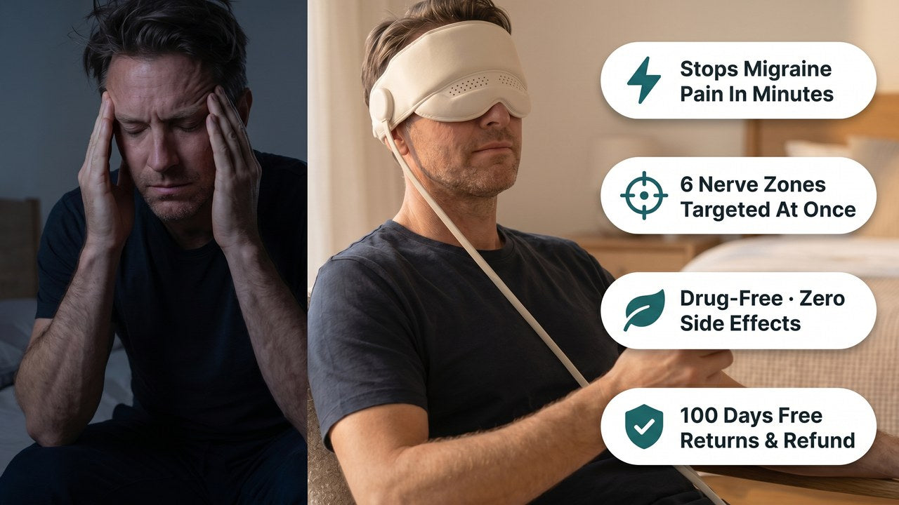 The Calmare One migraine relief device — drug-free relief that stops pain in minutes